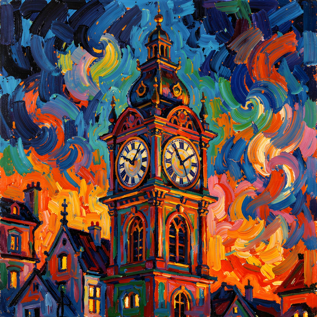 Impressionist Clock Tower