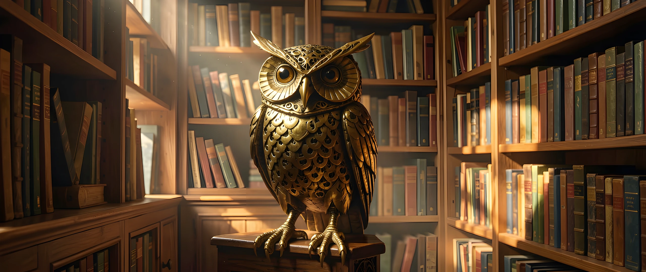 Old Bookshelf Study