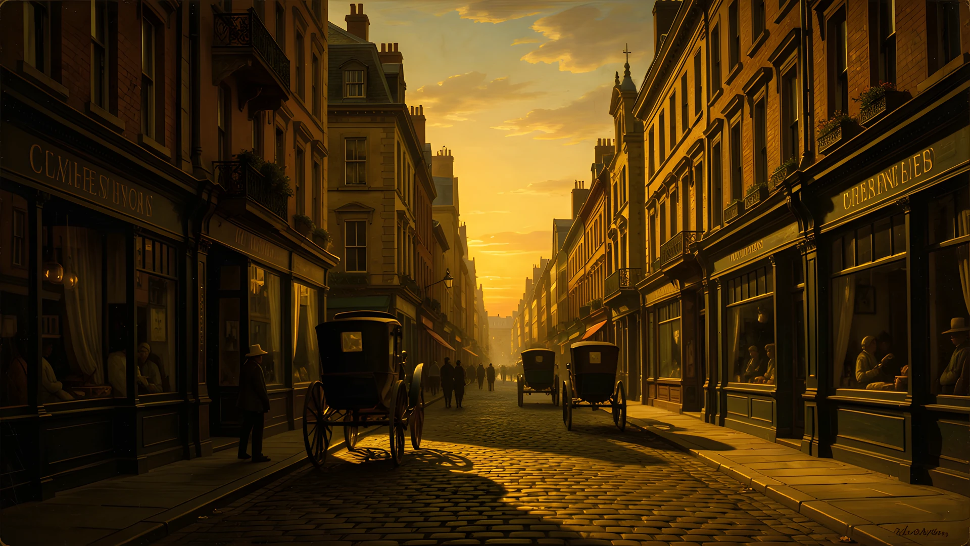 Golden Street Scene