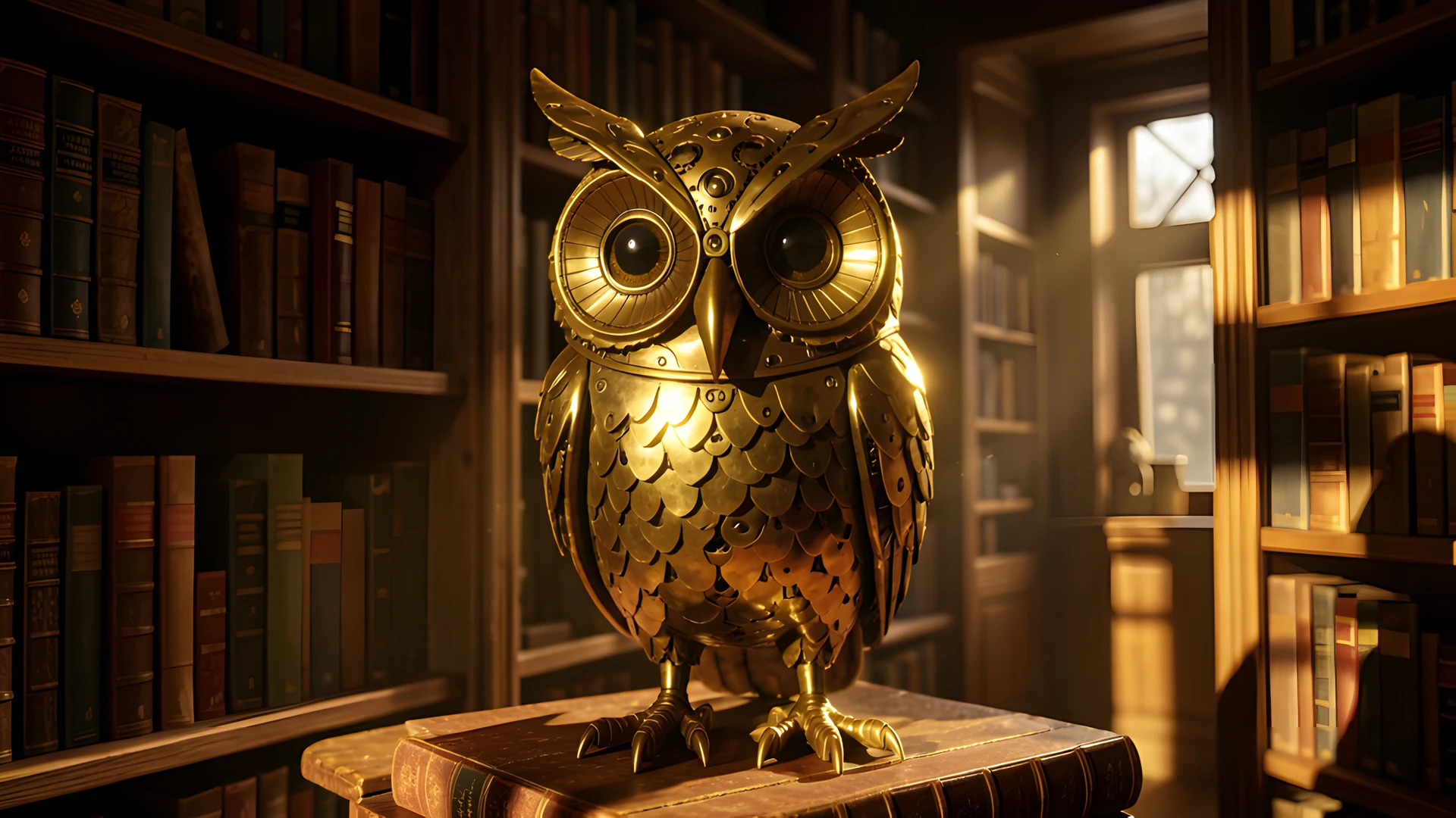 Golden Study Scene