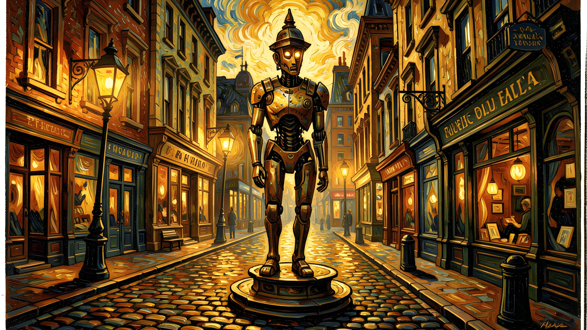Golden Street Scene