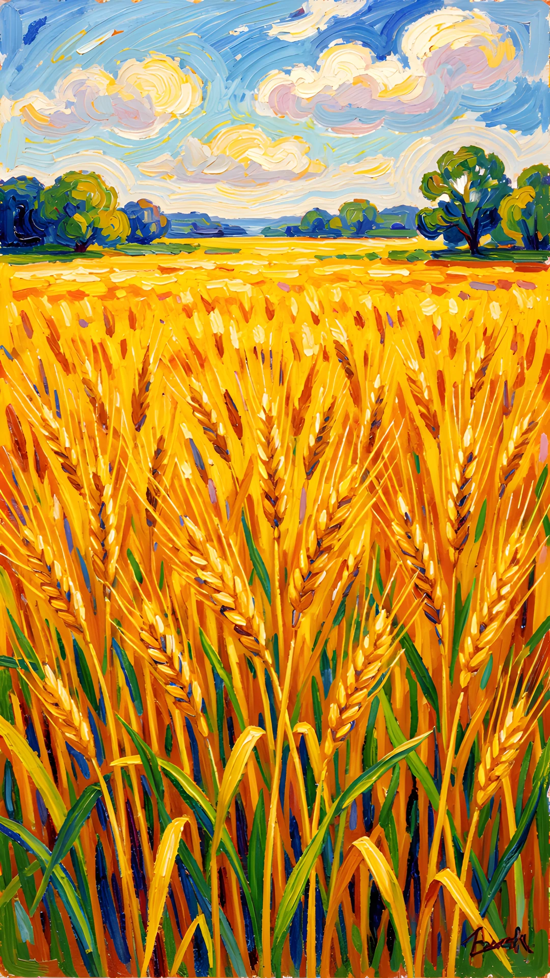 Impressionist Wheat Field