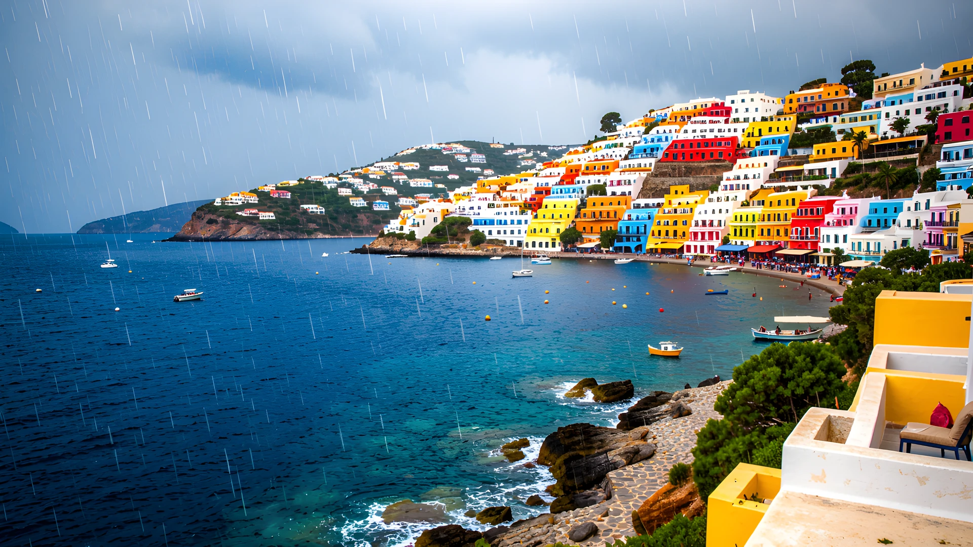 Greek Island Rain