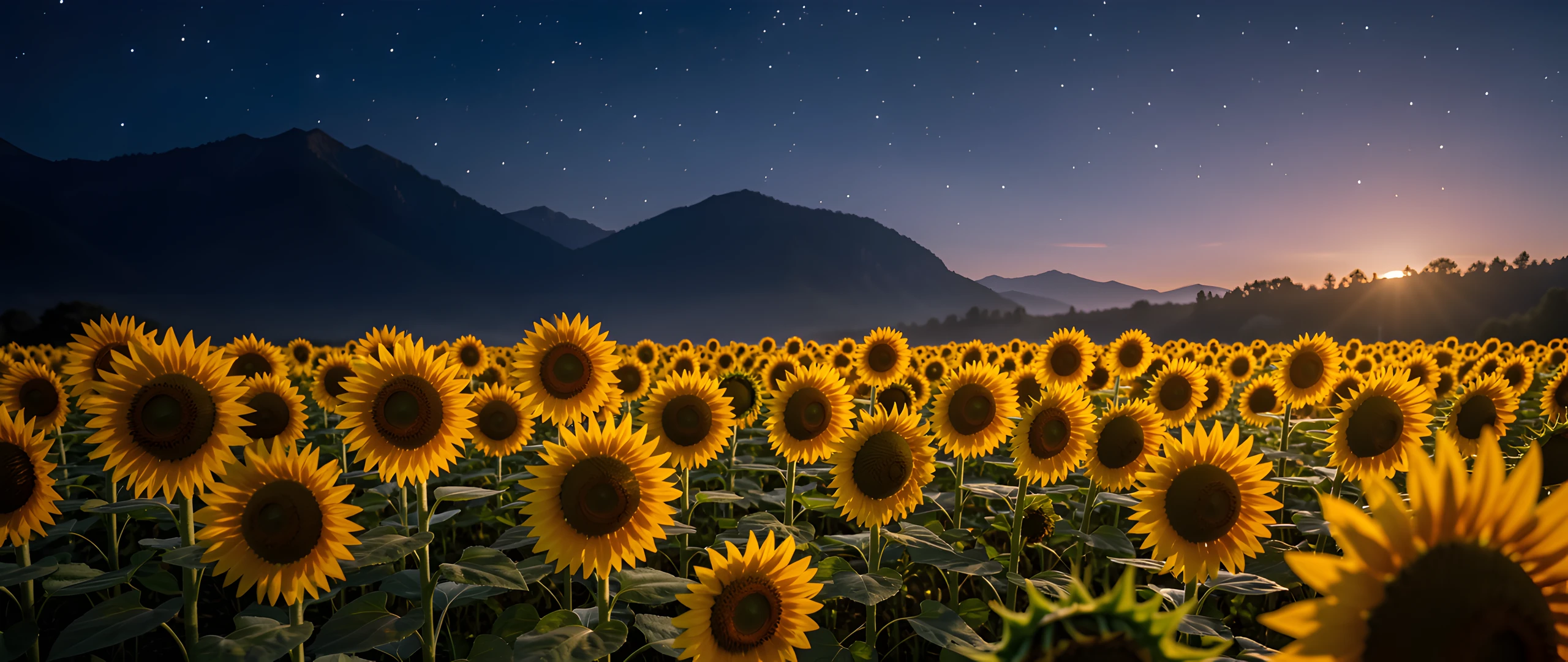 Sunflower Field Sunset