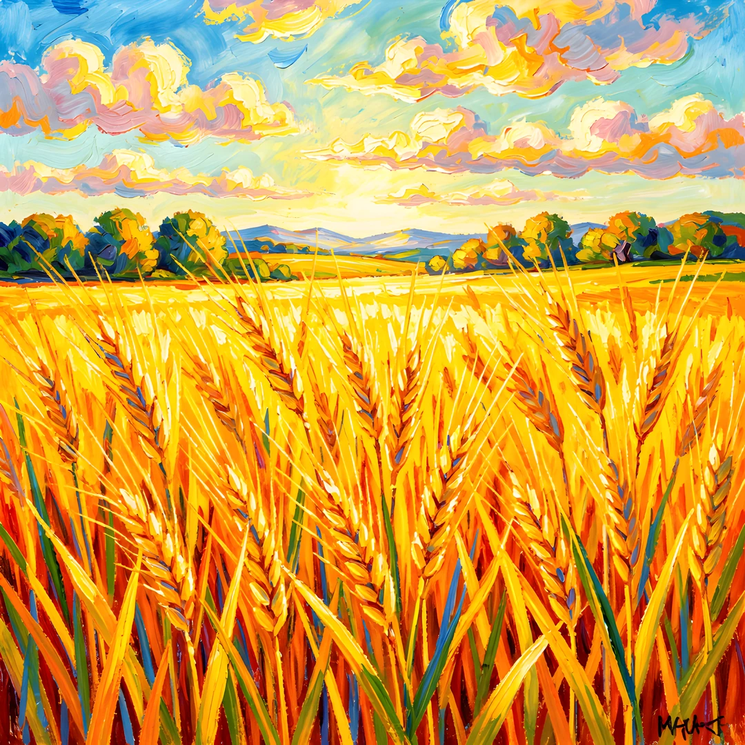 Impressionist Wheat Field