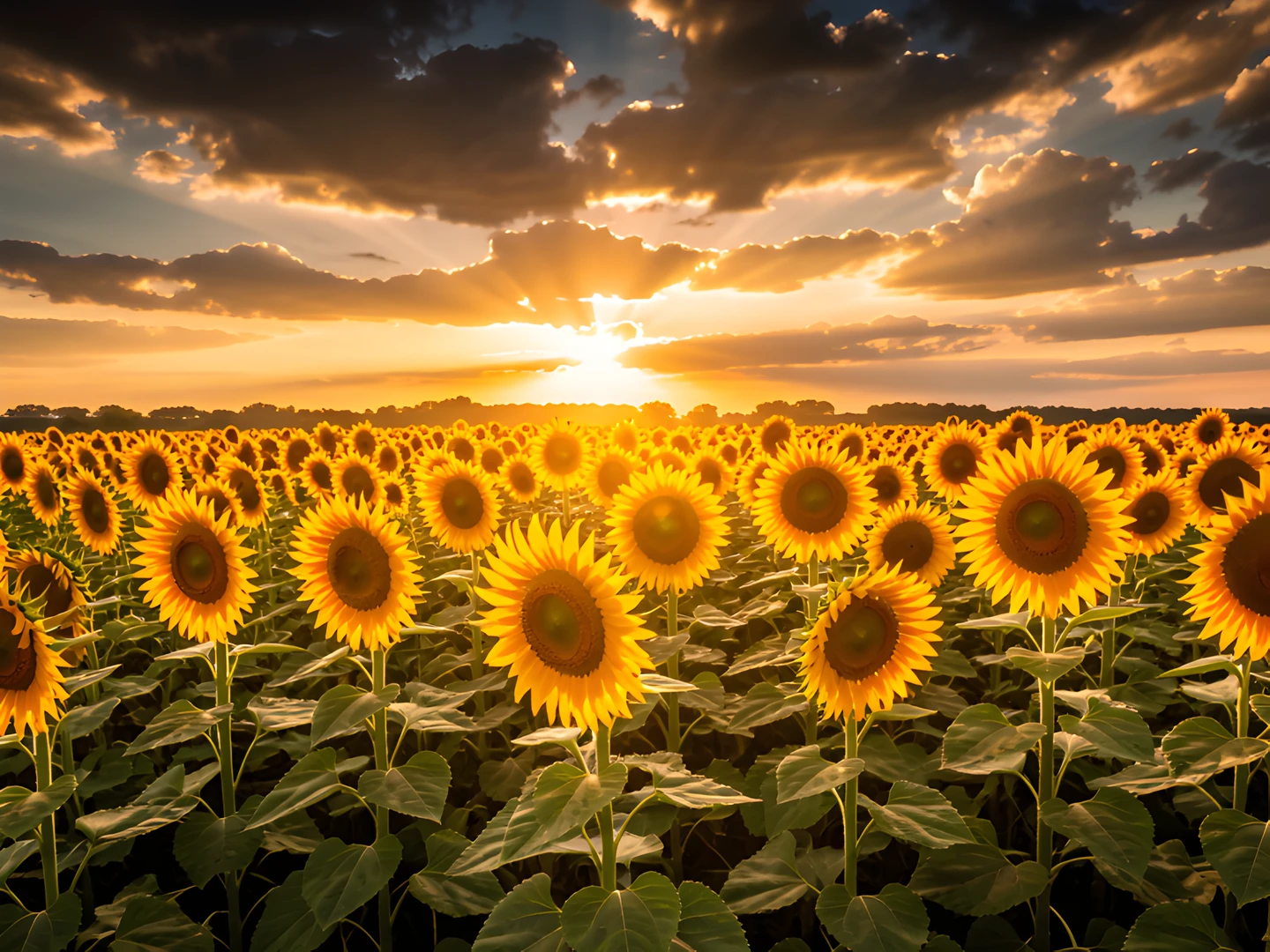Golden Sunflower Field