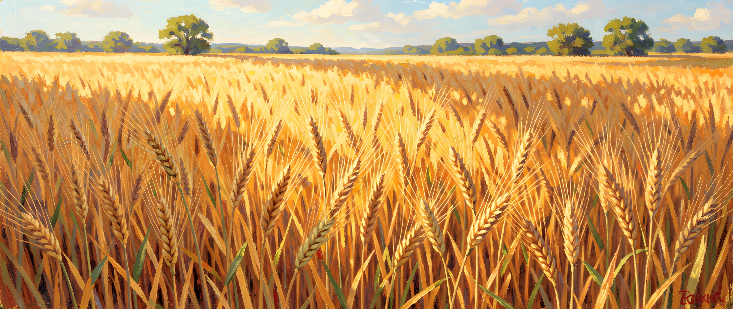 Impressionist Wheat Field