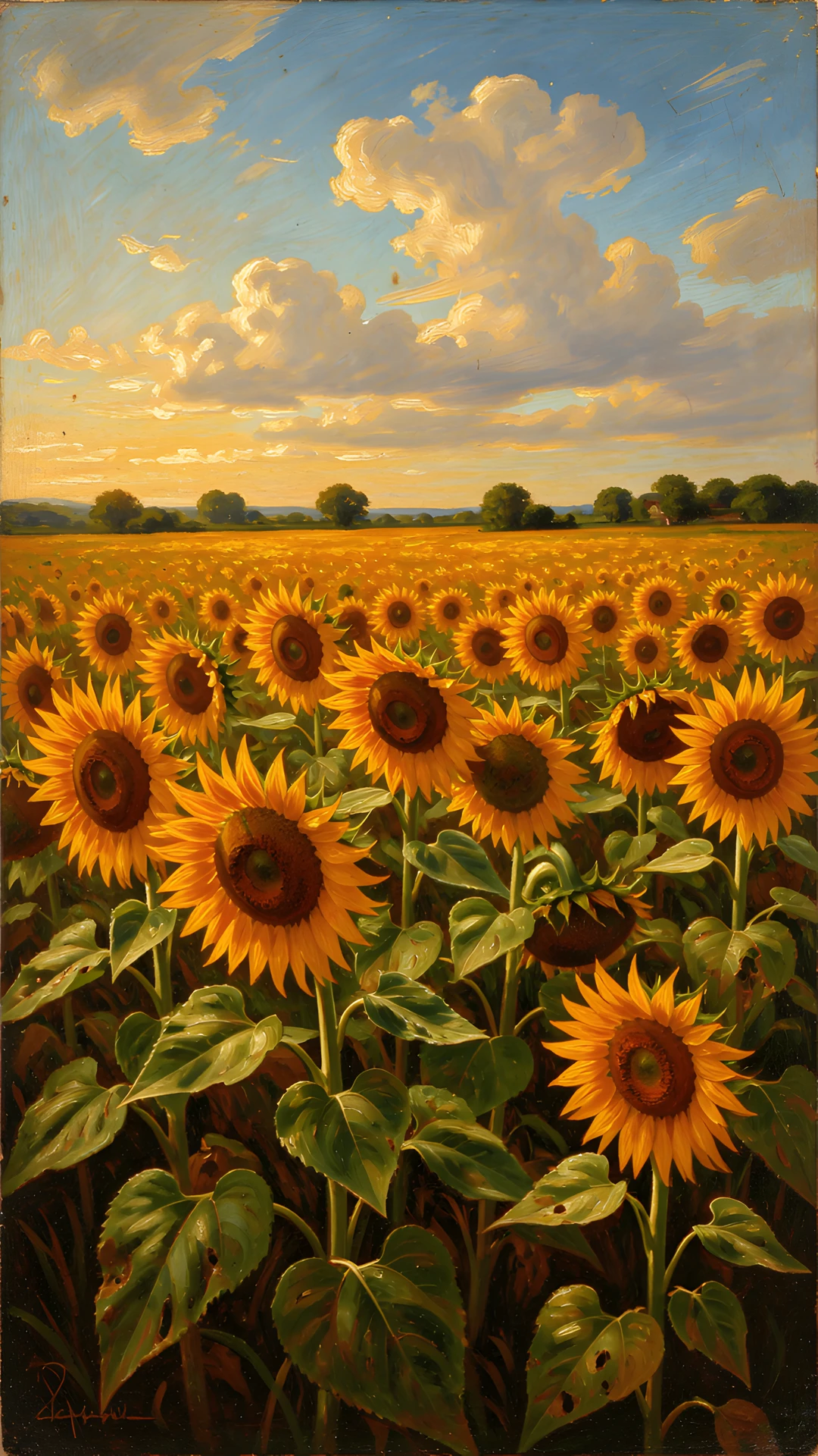 Sunflower Field Painting