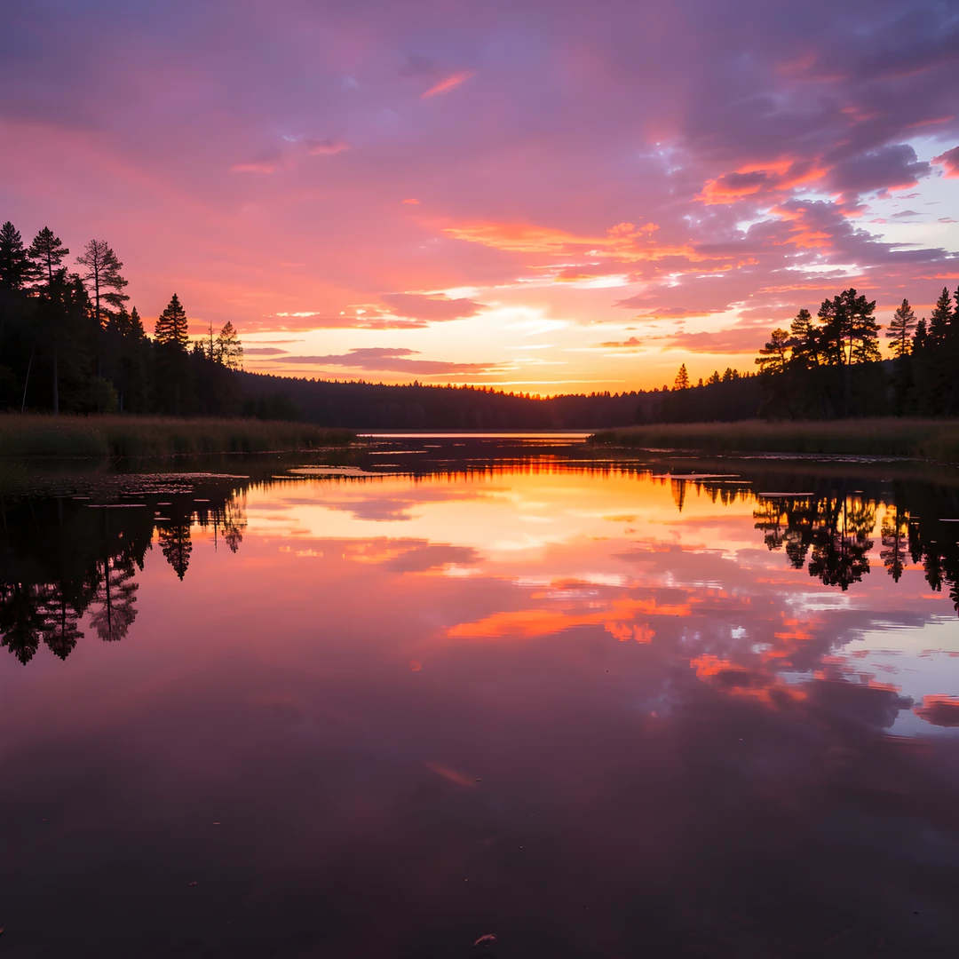 Frozen Lake Reflections
