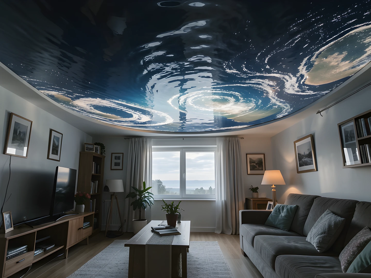 Inverted Ocean Scene