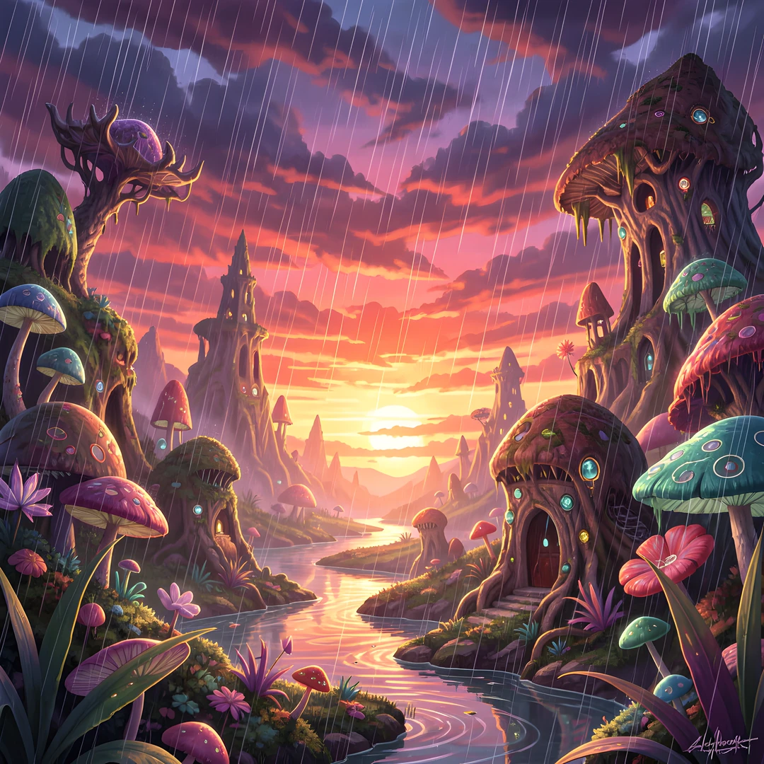 Surreal Twilight Sky
