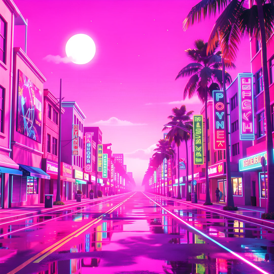 Neon Sunset Glow