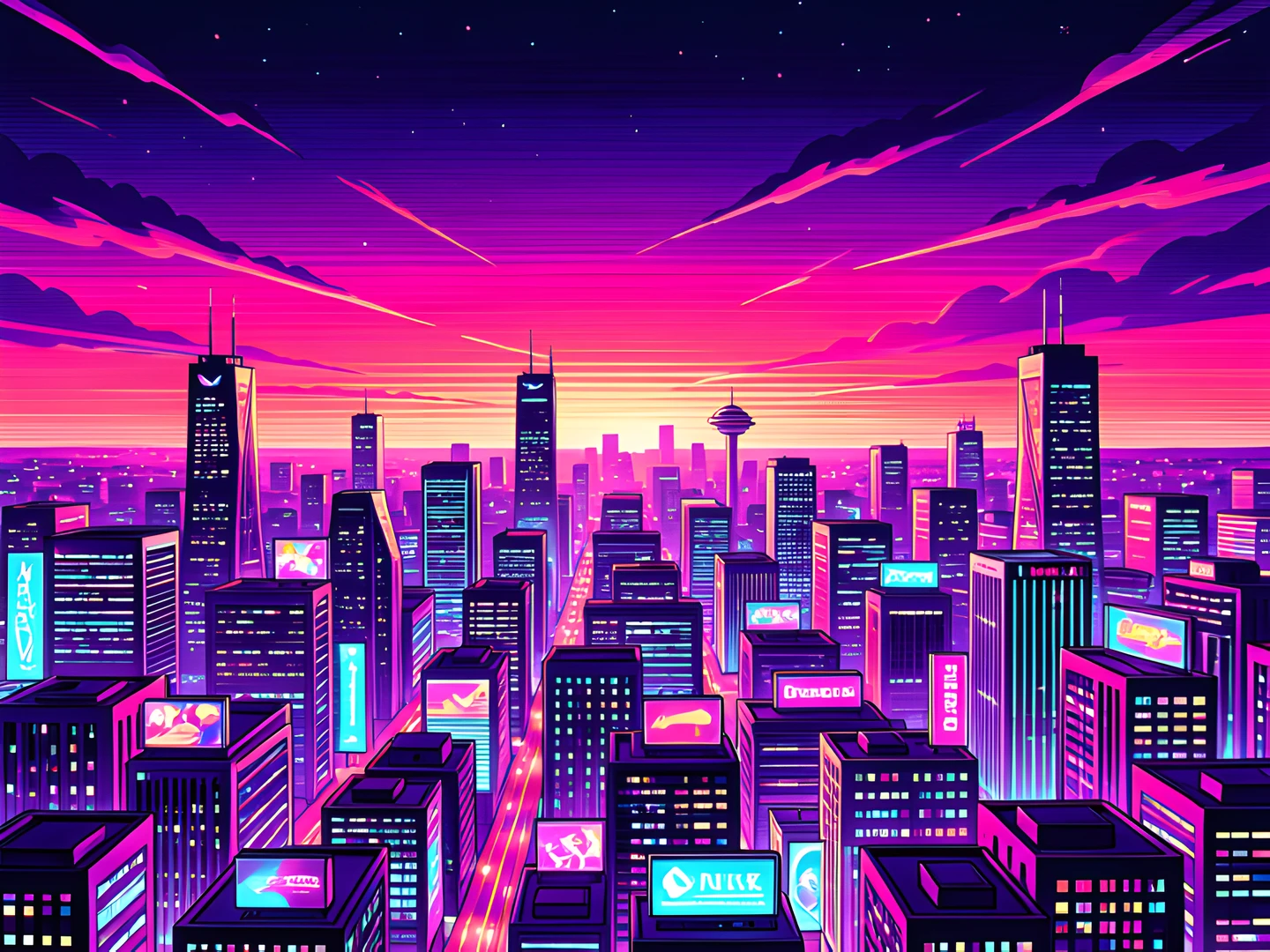 Neon Cityscape
