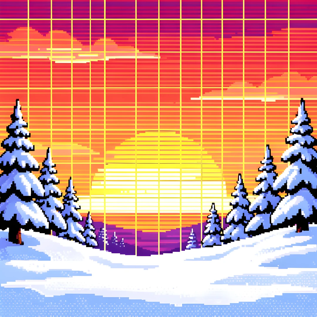 Retro Snow Grid