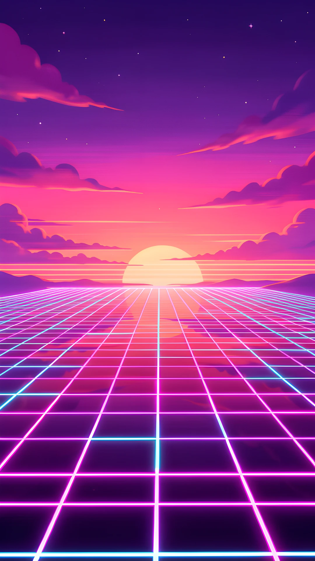 Neon City Grid