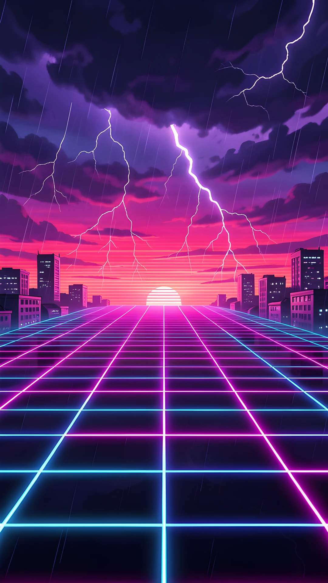 Neon Grid Storm