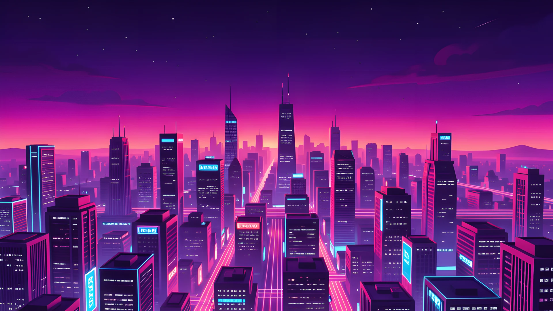 Neon Cityscape