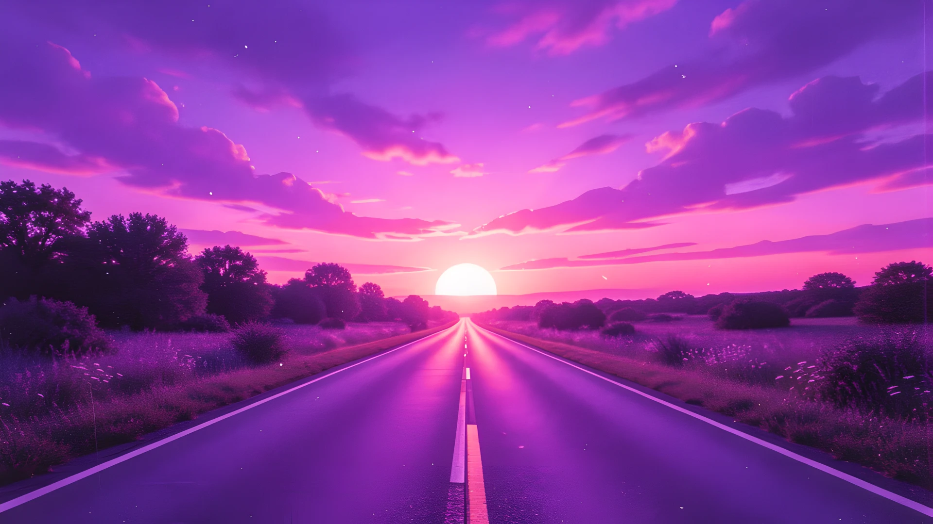 Retro Sunset Highway