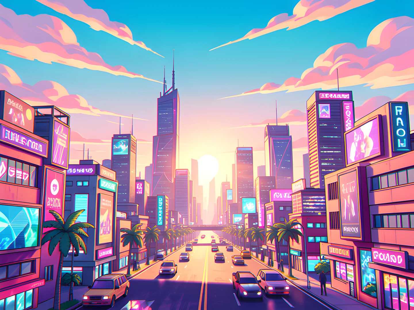 Neon Cityscape