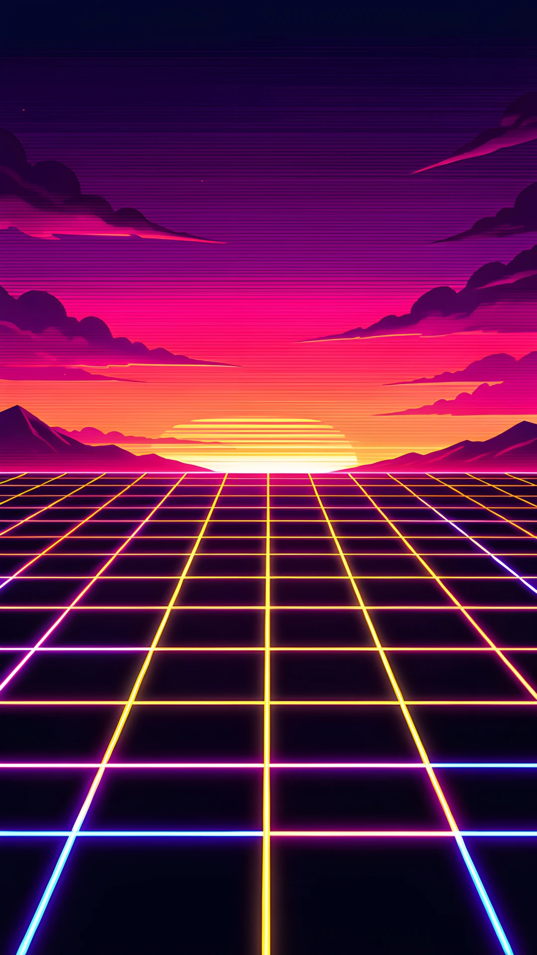 Neon Grid Sunset