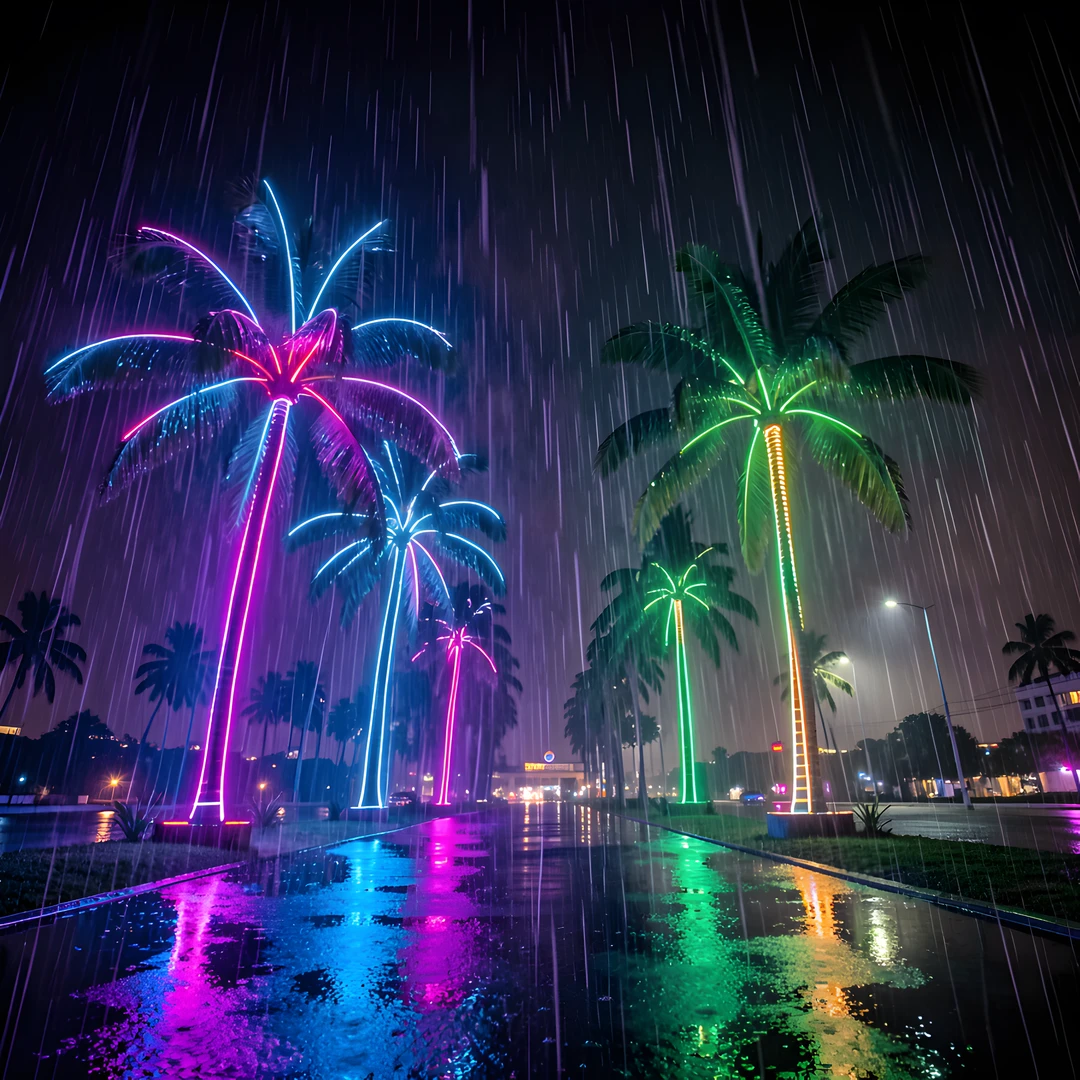 Dark Palm Oasis