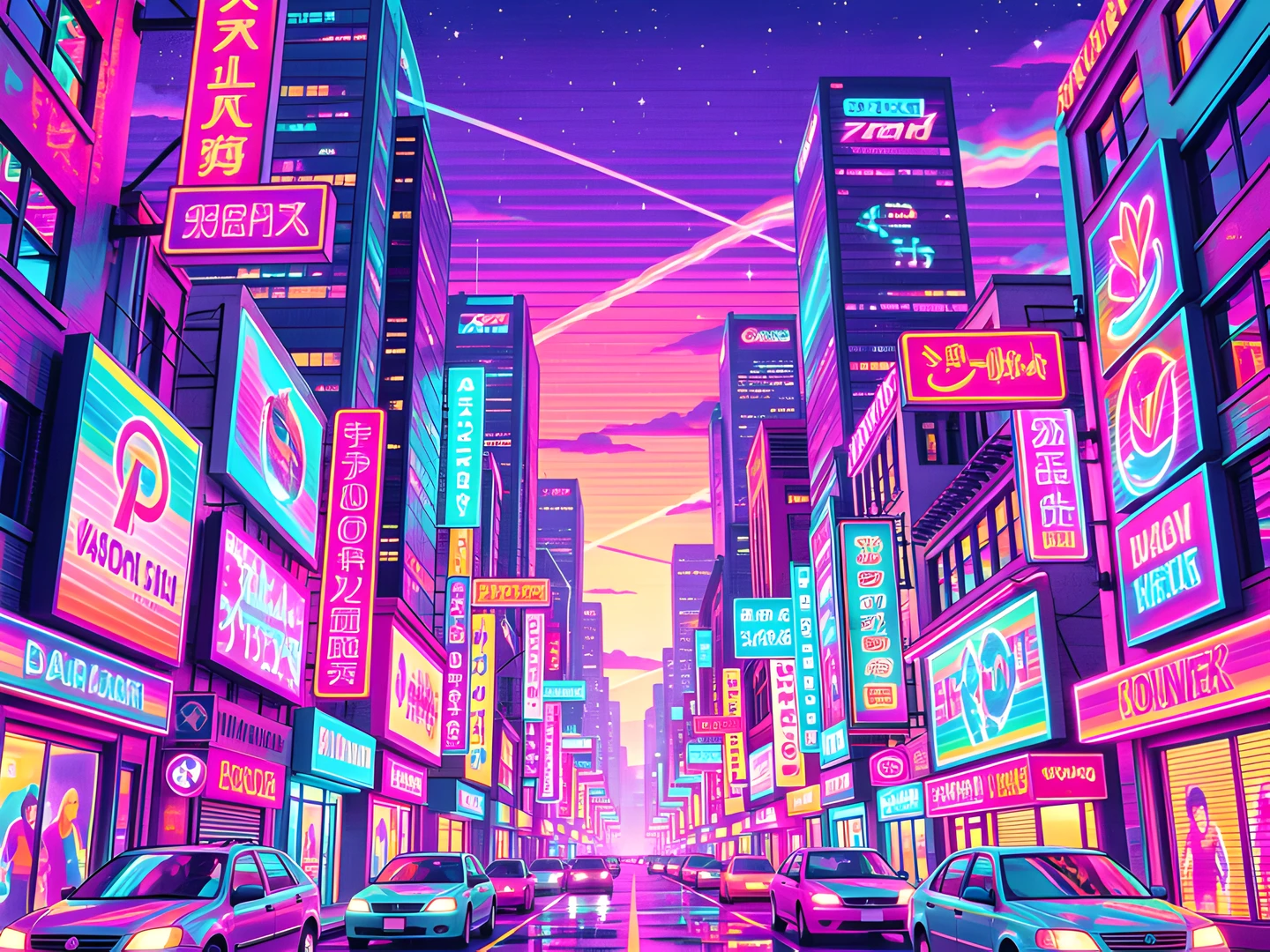 Neon Cityscape