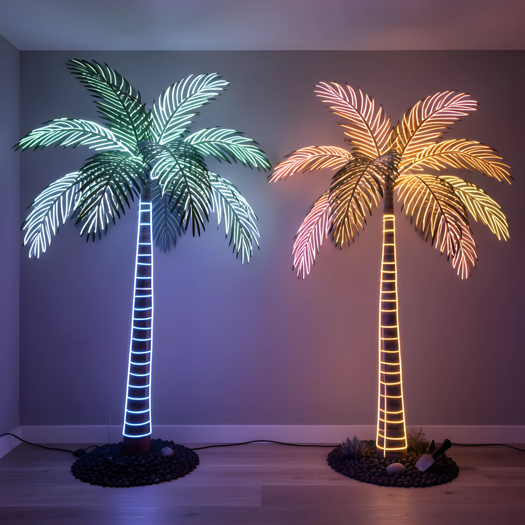 Neon Palm Forest