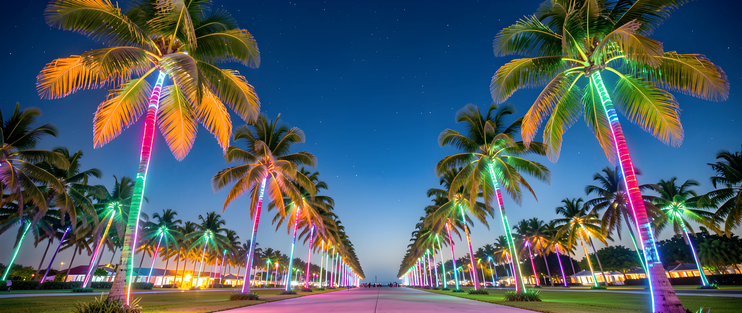 Neon Palm Oasis