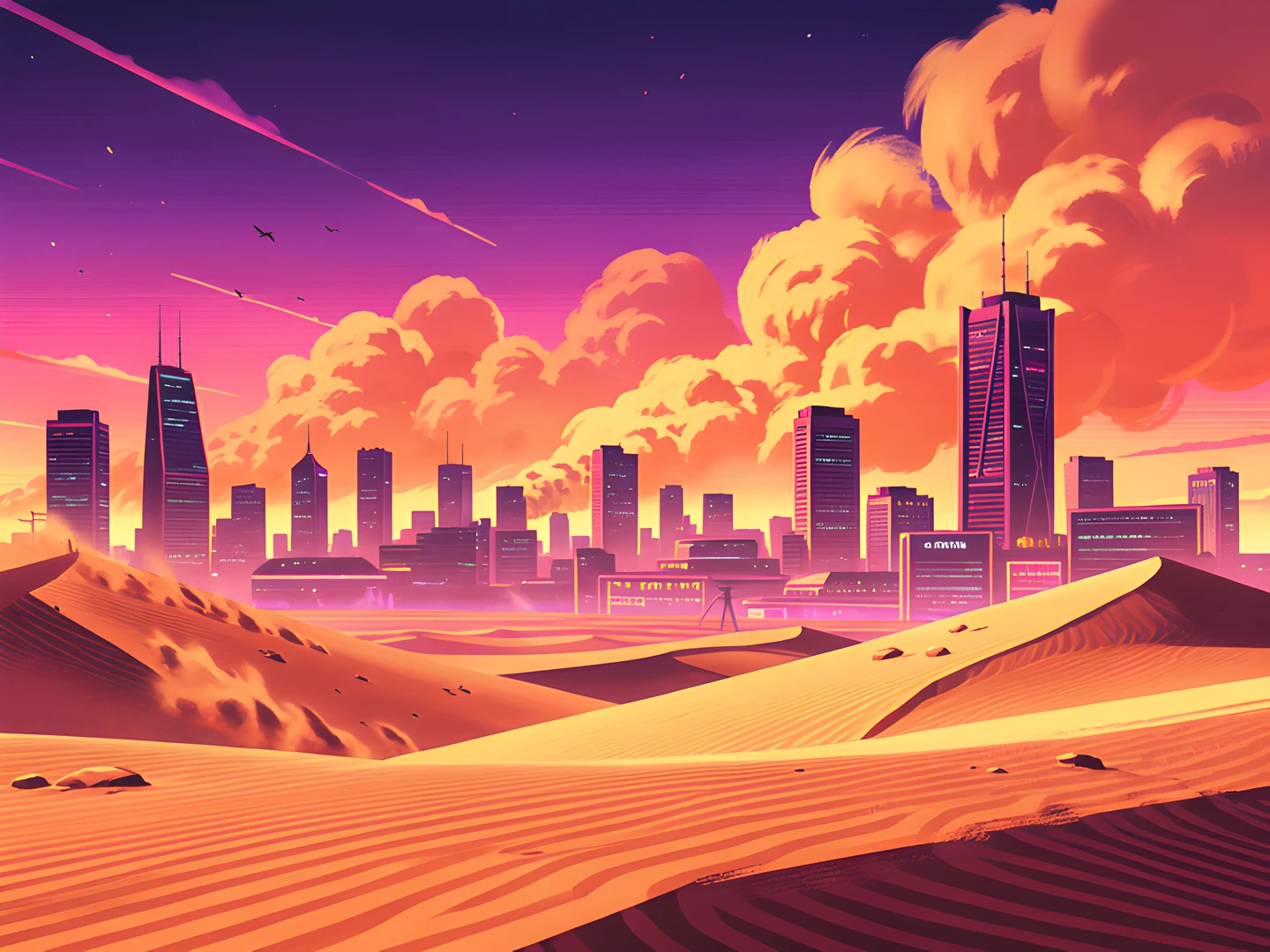 Neon Desert Dusk