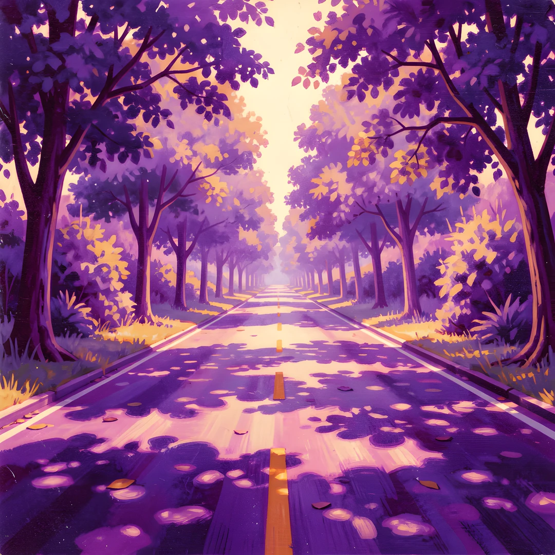 Purple Sunset Road