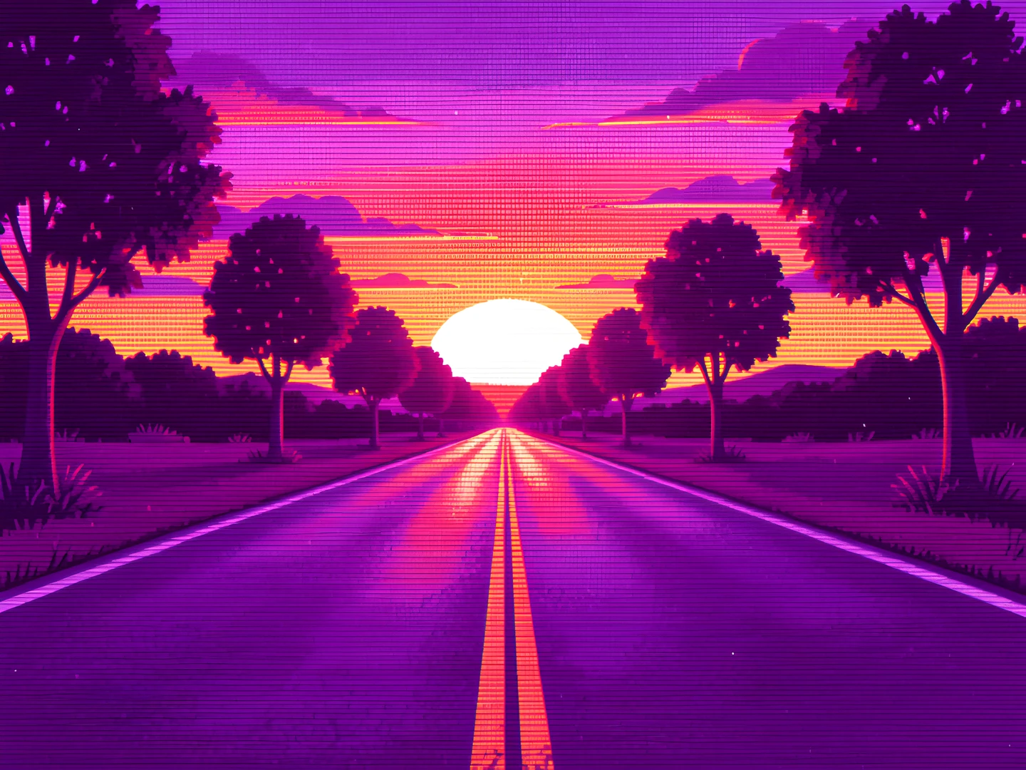 Retro Highway Dawn