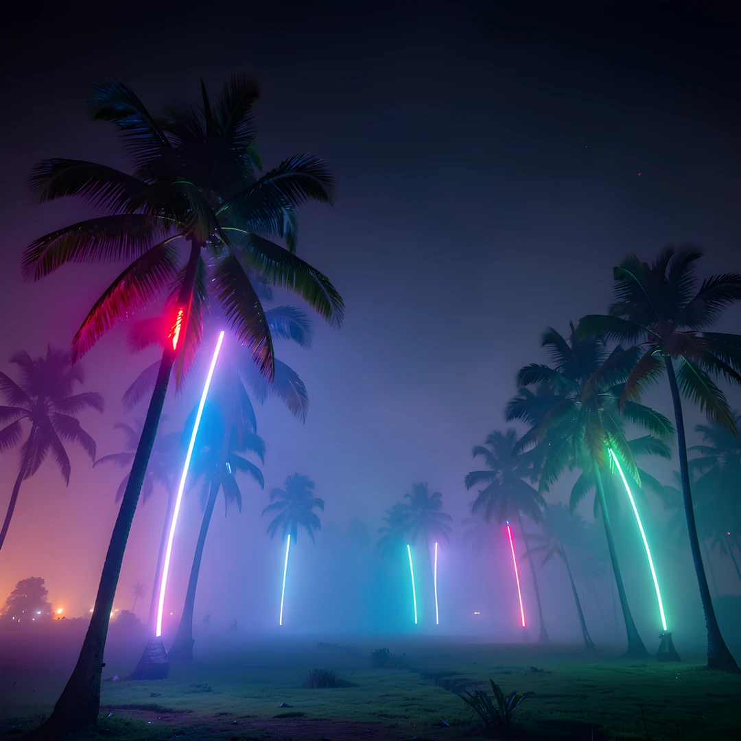 Neon Palm Oasis