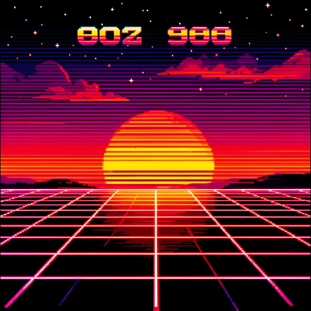 Retro Neon Grid