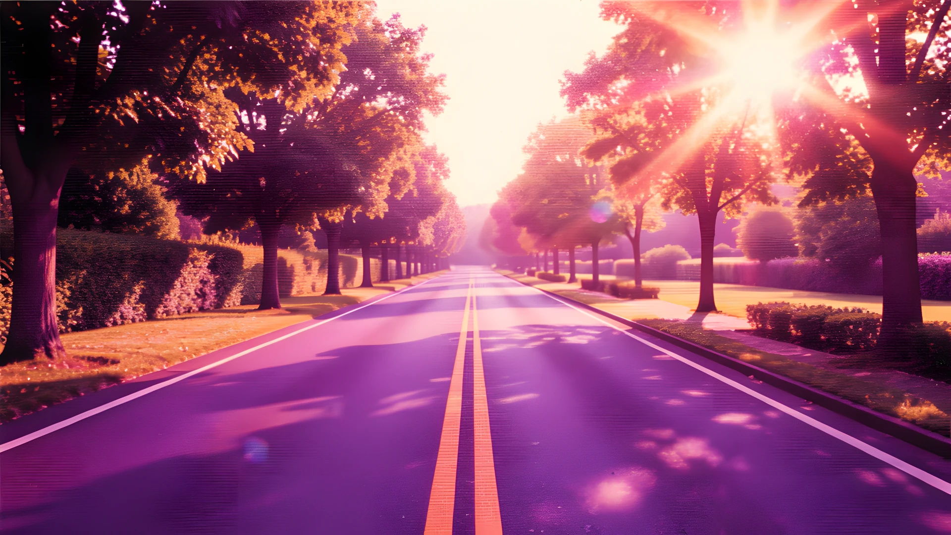Purple Retro Highway