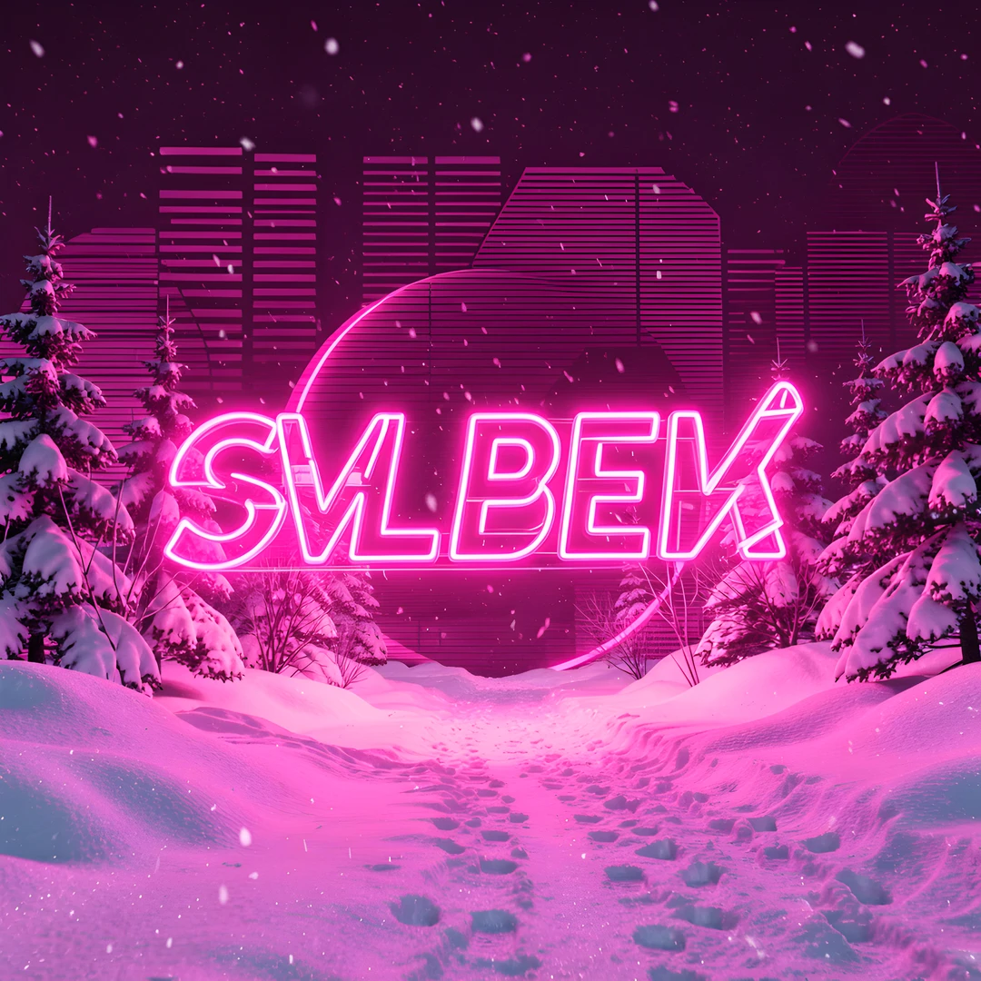 Neon Winter Scene