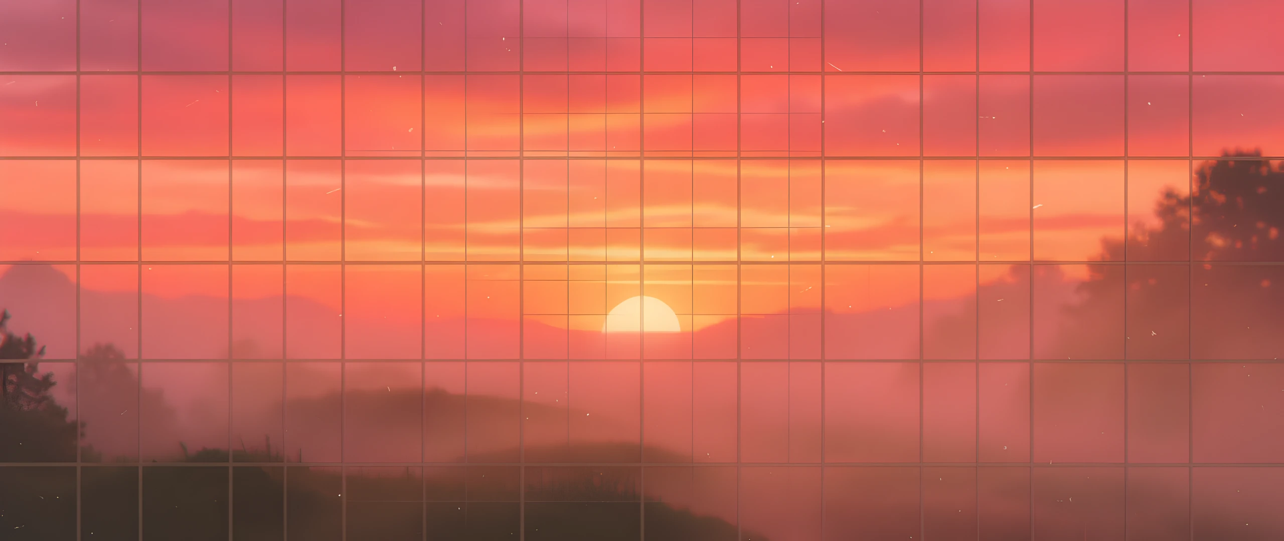 Retro Sunset Grid