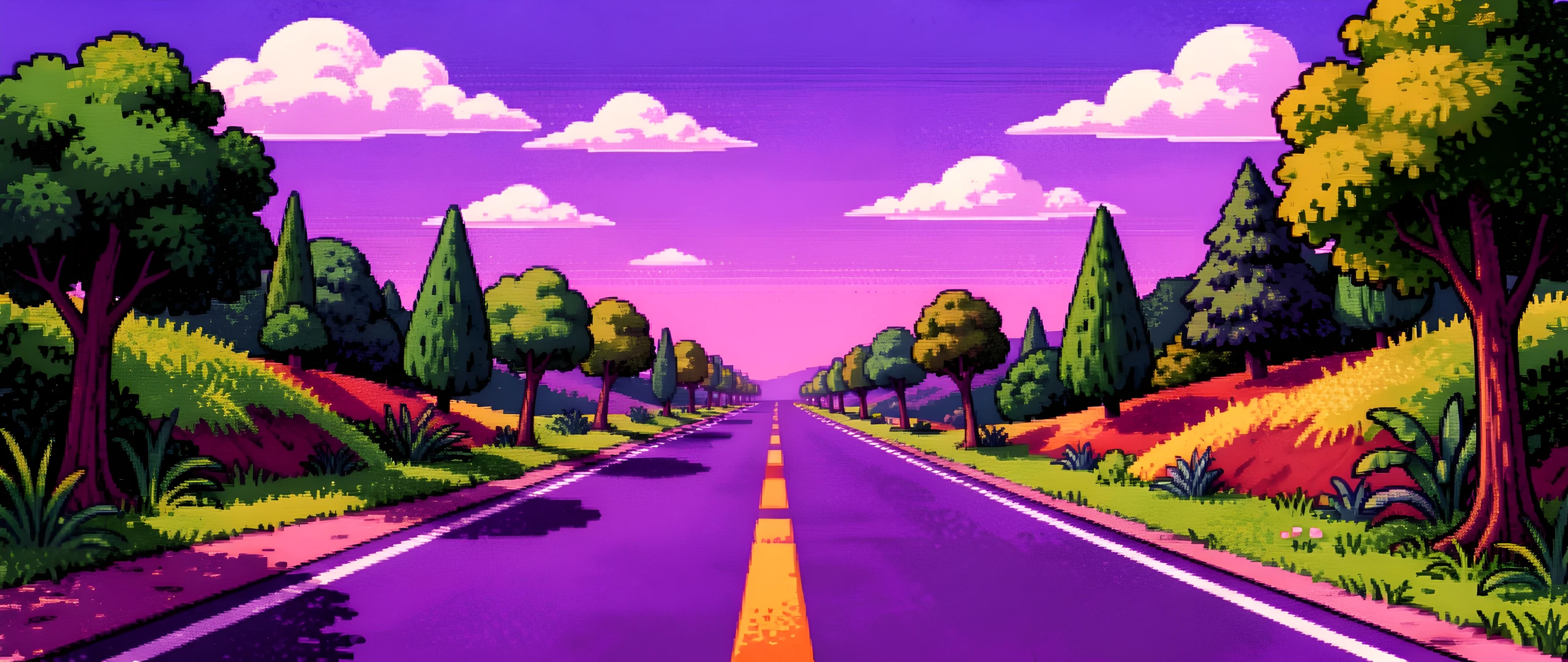 Purple Neon Highway