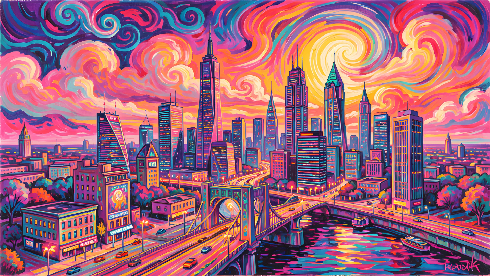Retro Cityscape