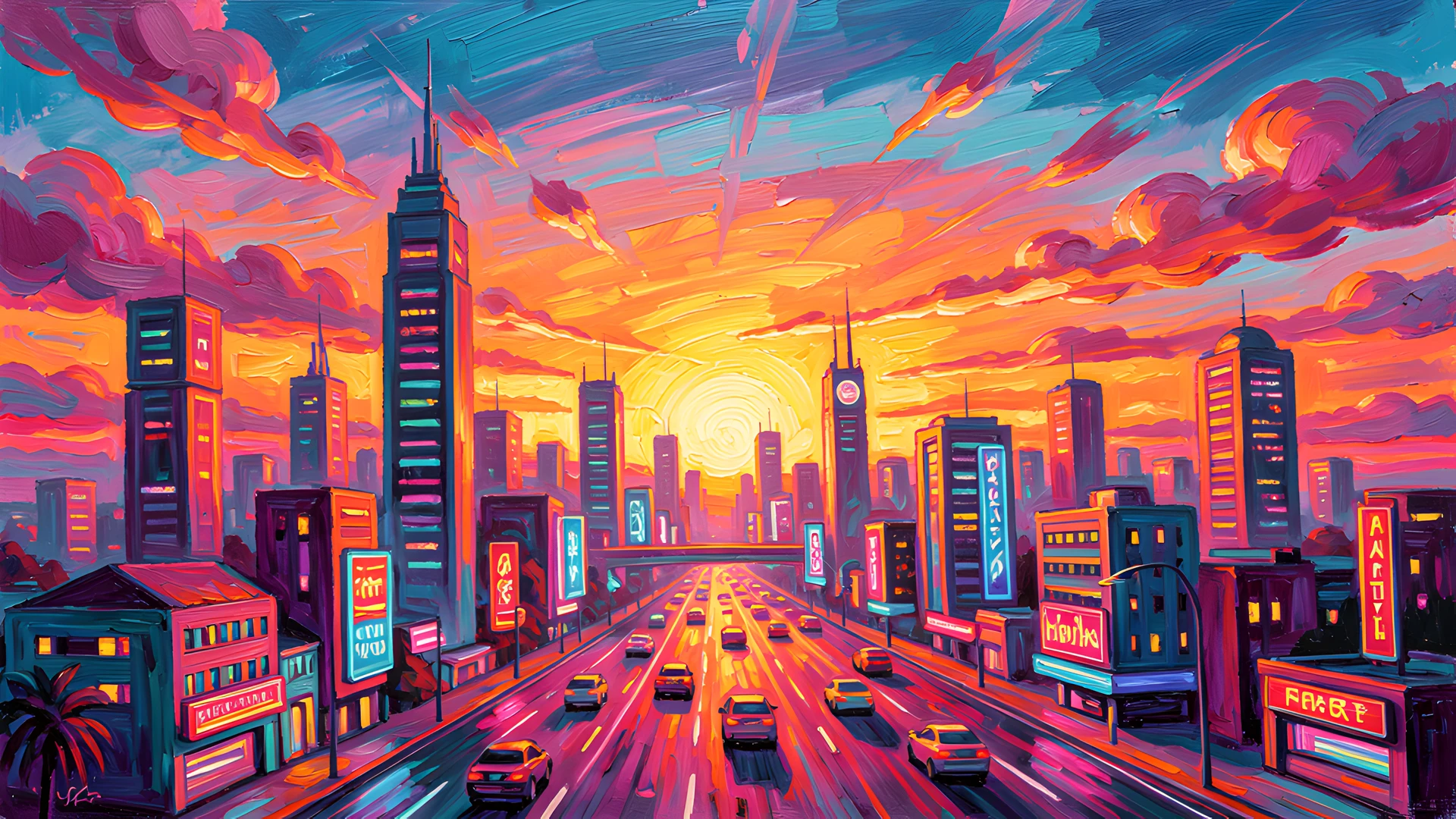 Rainy Cityscape