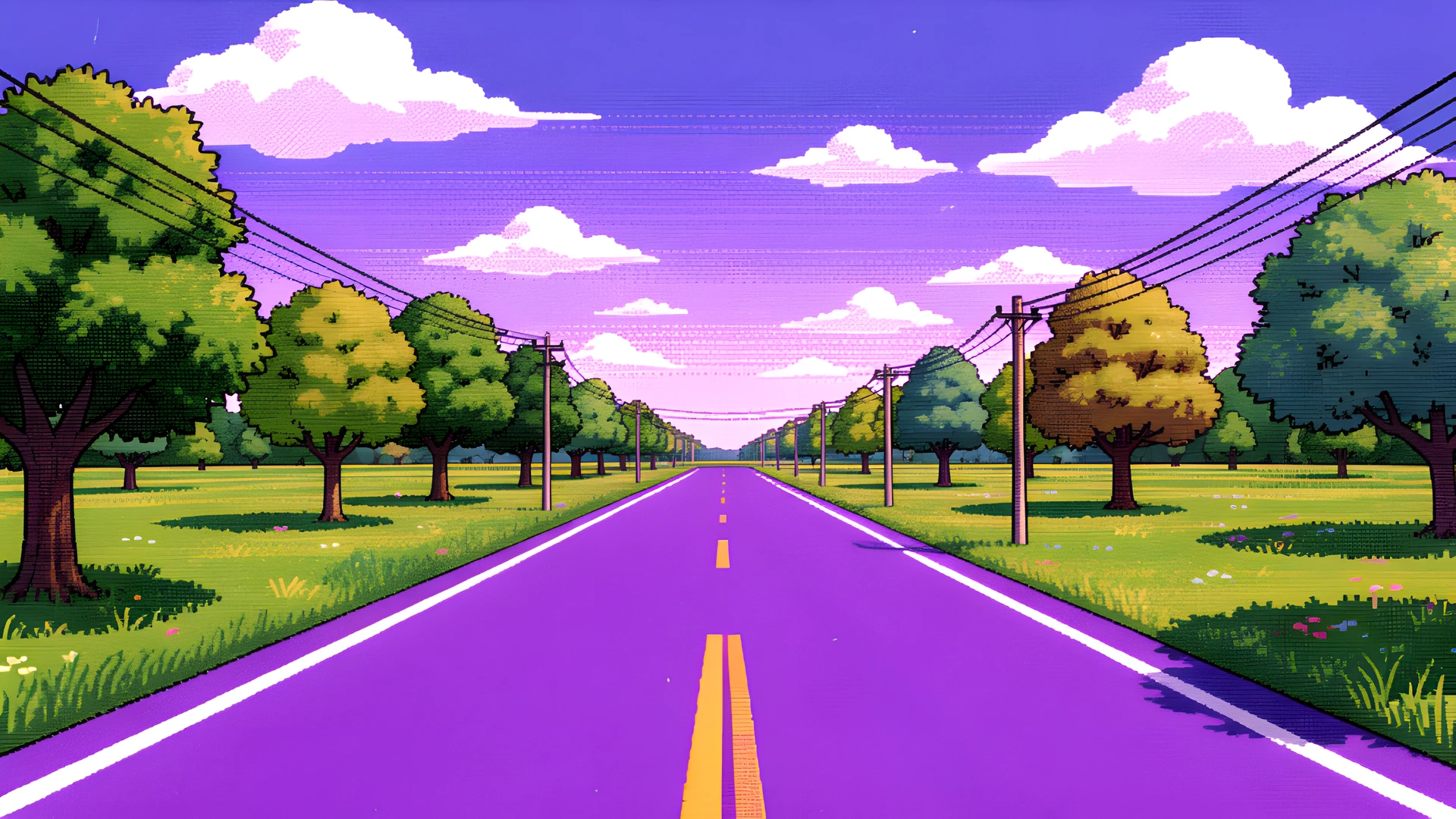 Retro Sunset Highway