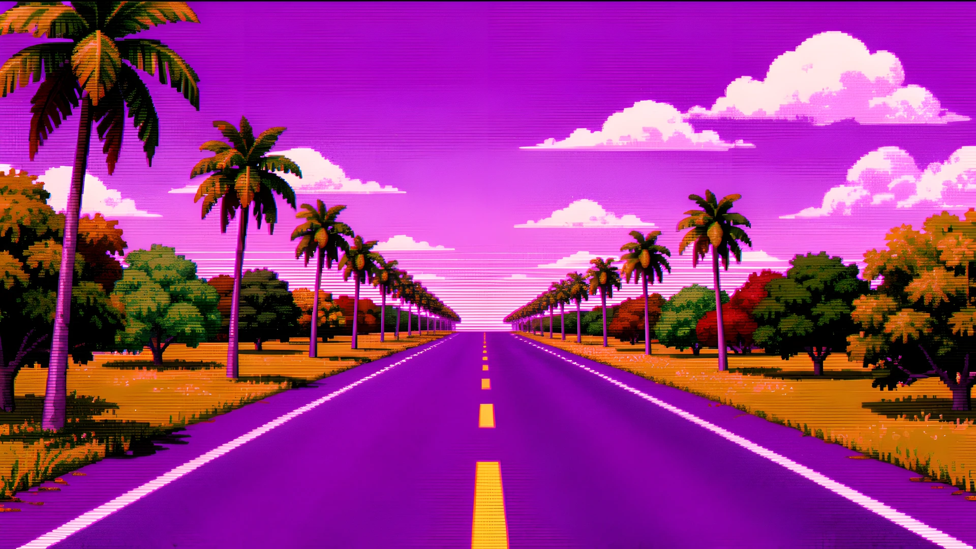 Retro Sunset Highway