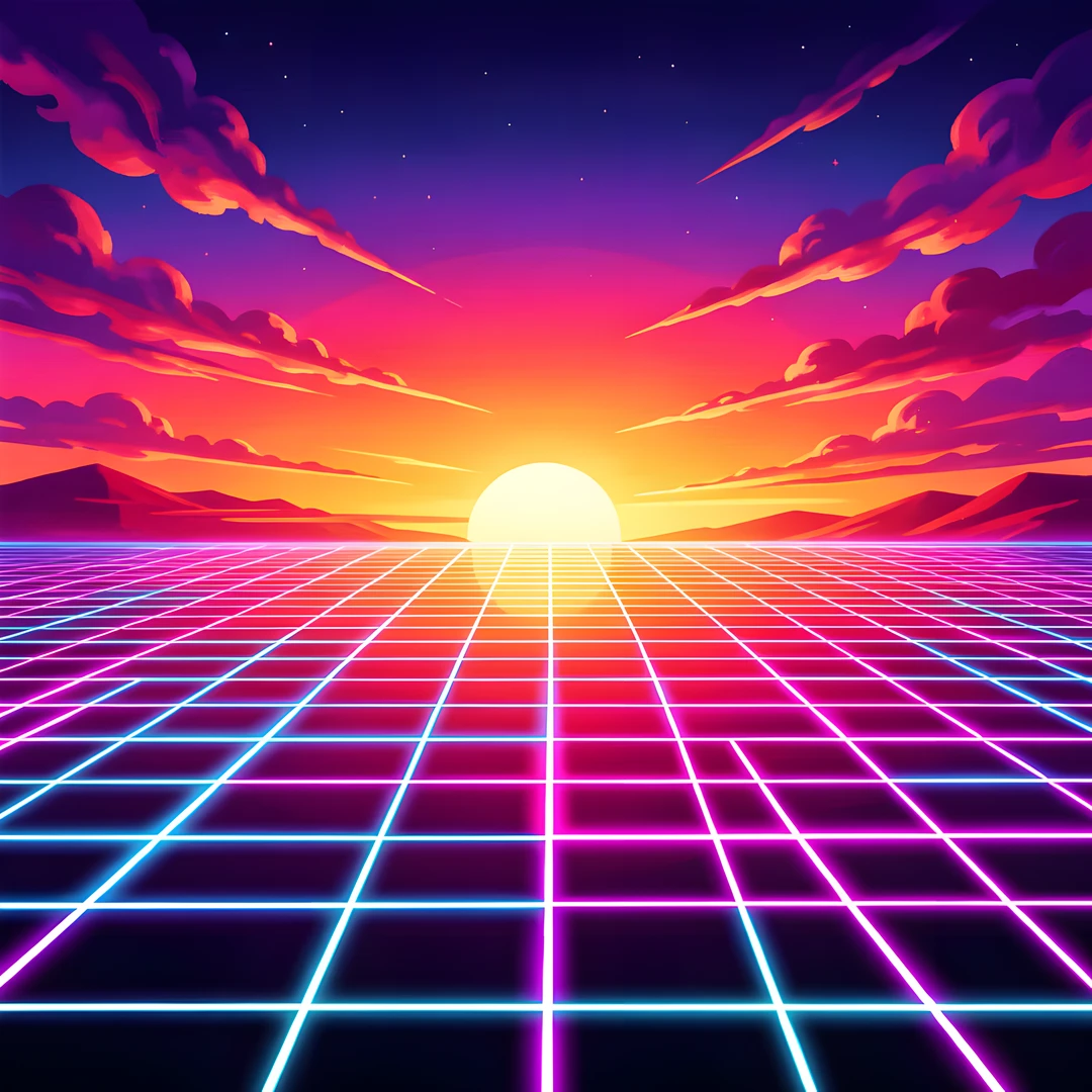 Neon Cityscape Digital