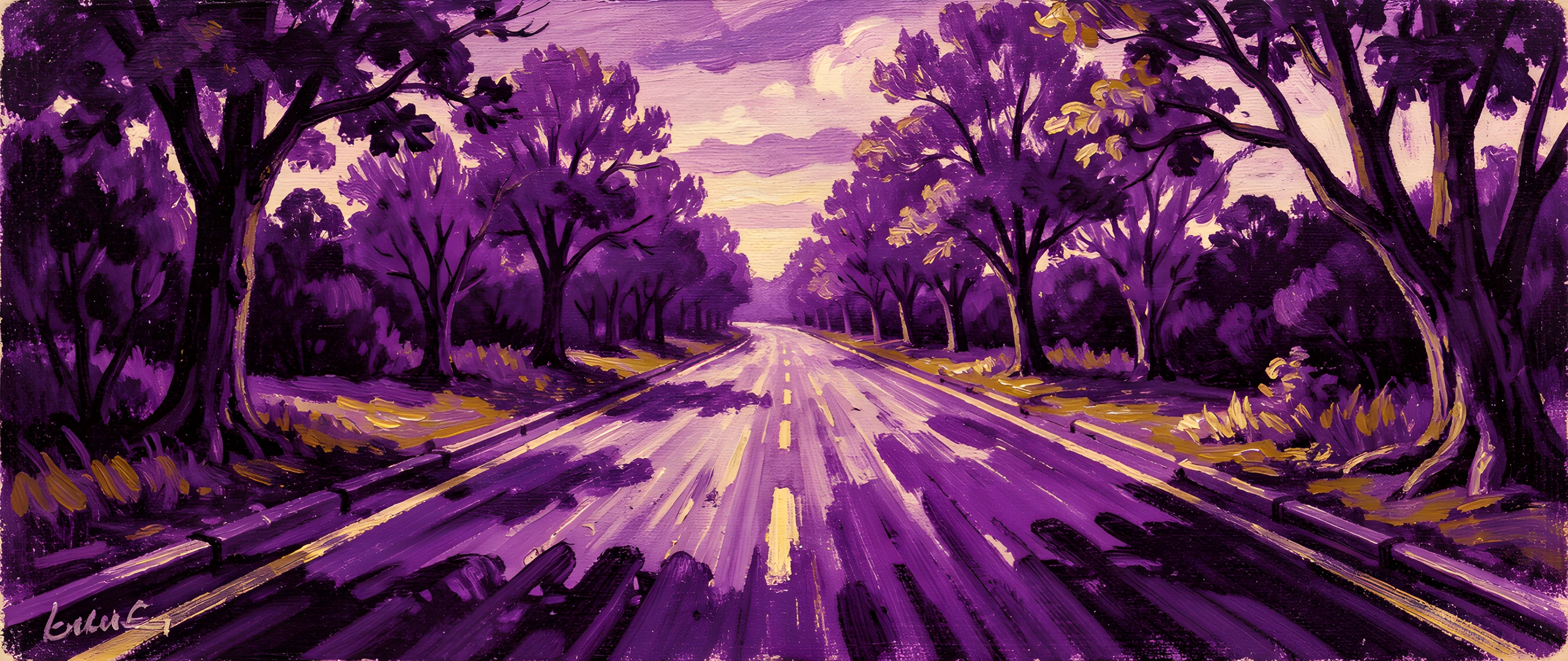 Purple Sunset Highway