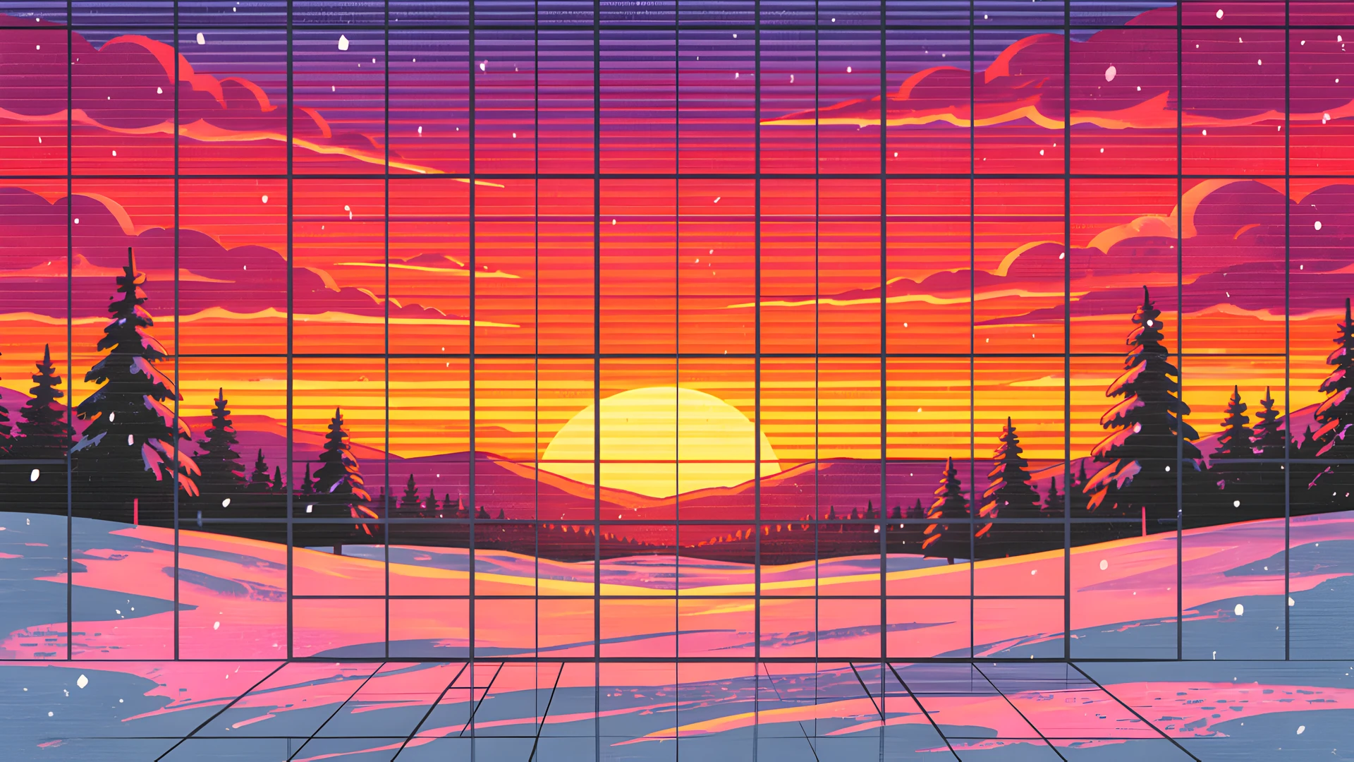 Retro Snow Grid