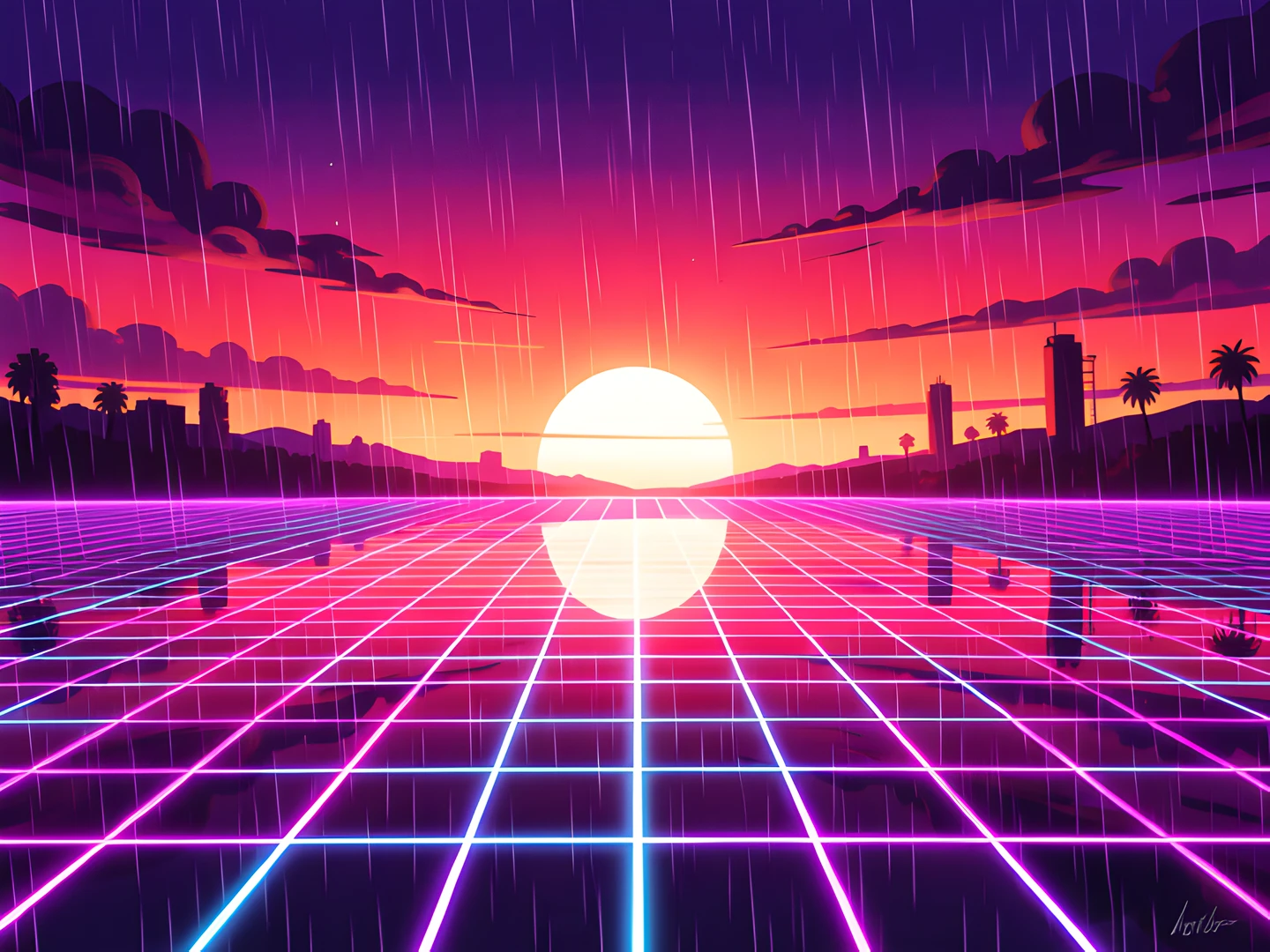 Neon City Skies