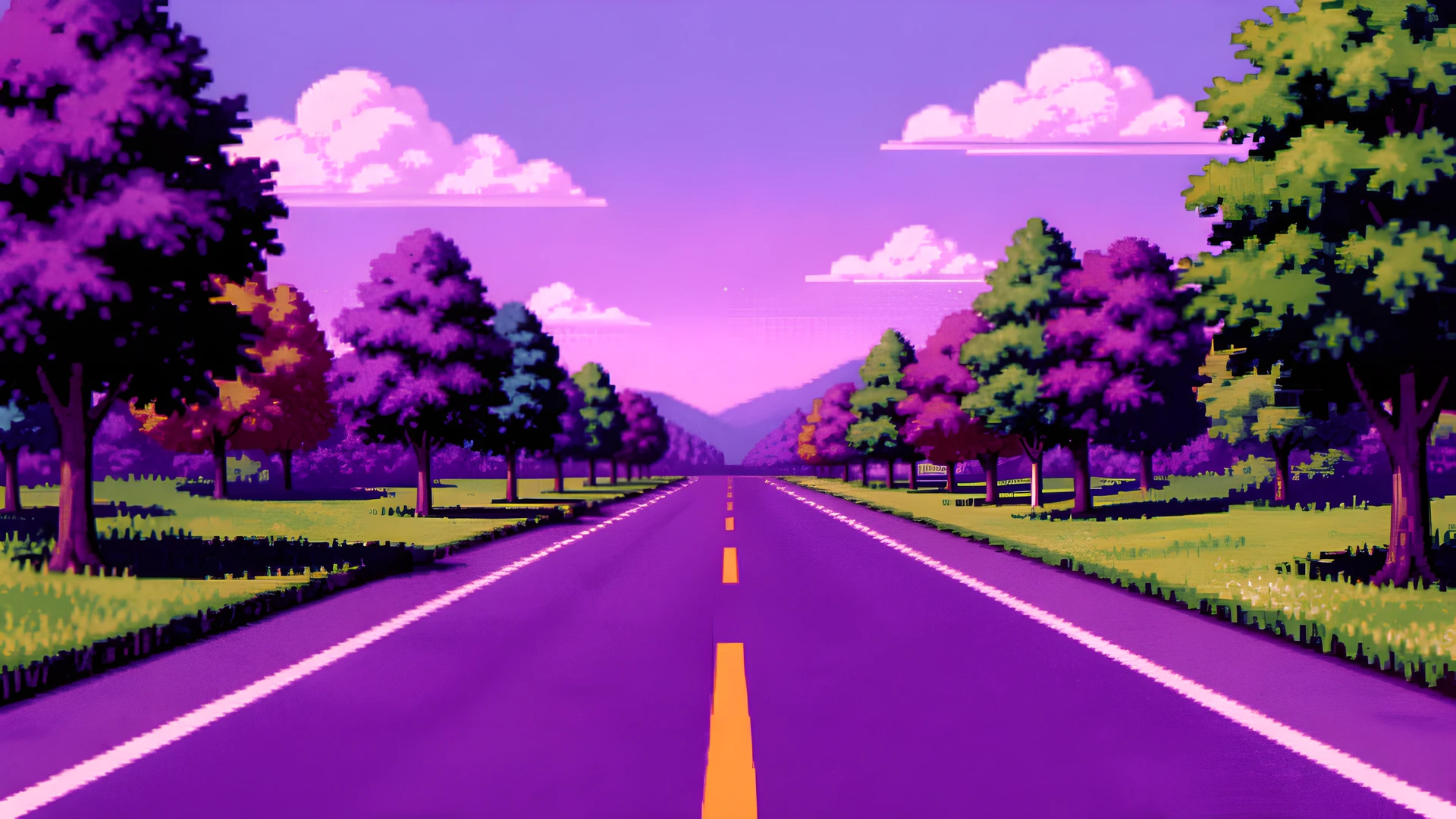 Purple Sunset Road