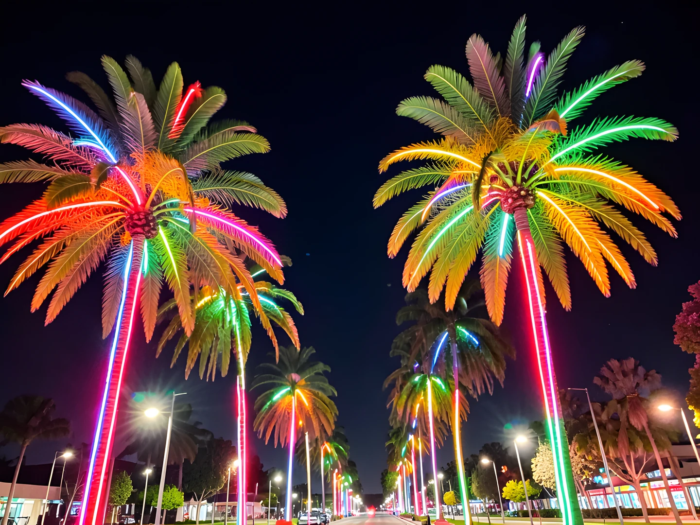 Neon Palm Oasis