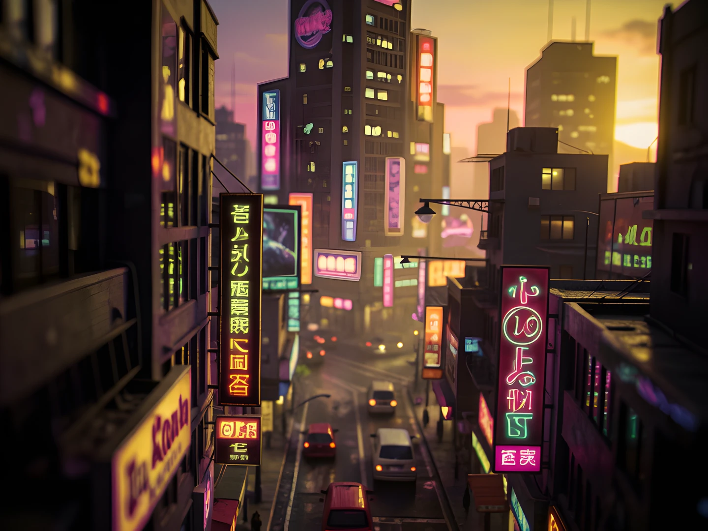 Golden Cityscape