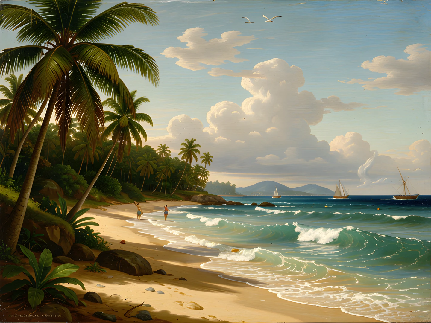 Tropical Island Scene