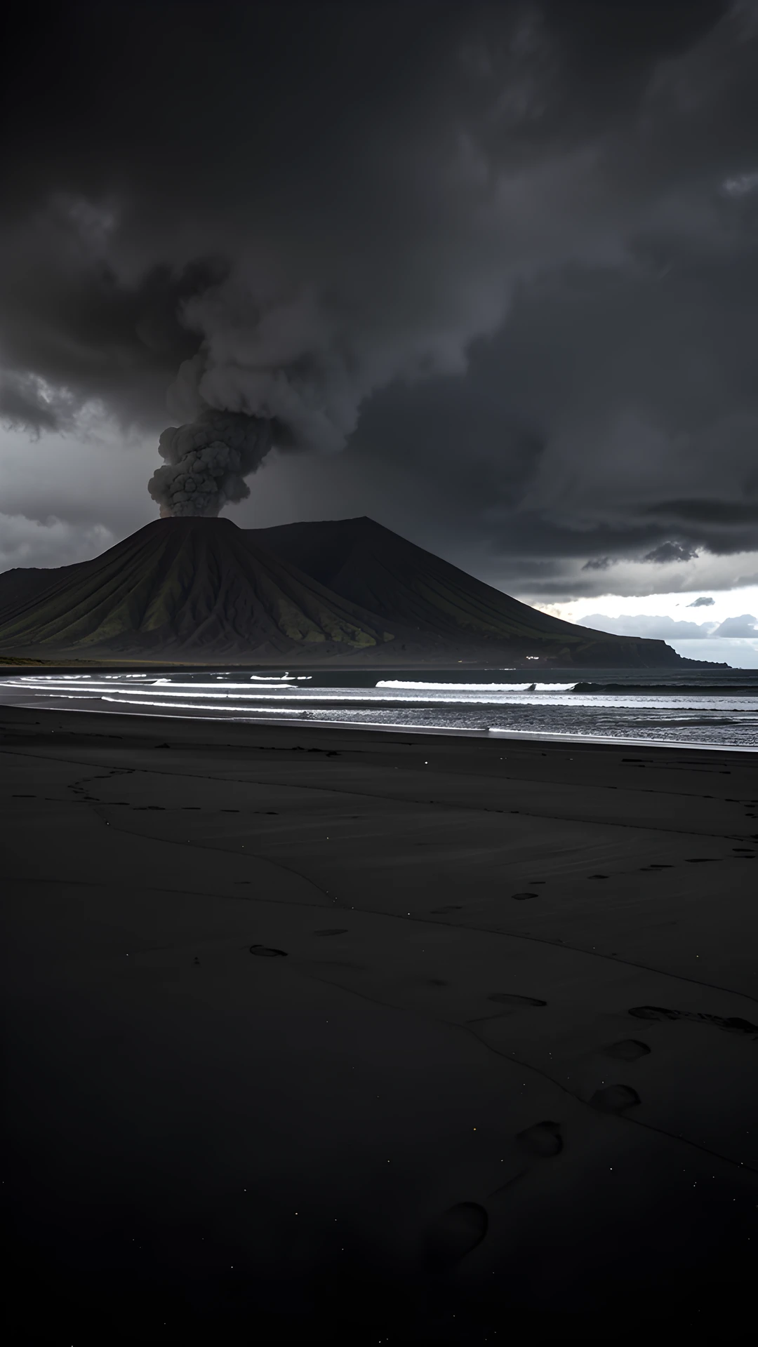Volcanic Storm Night